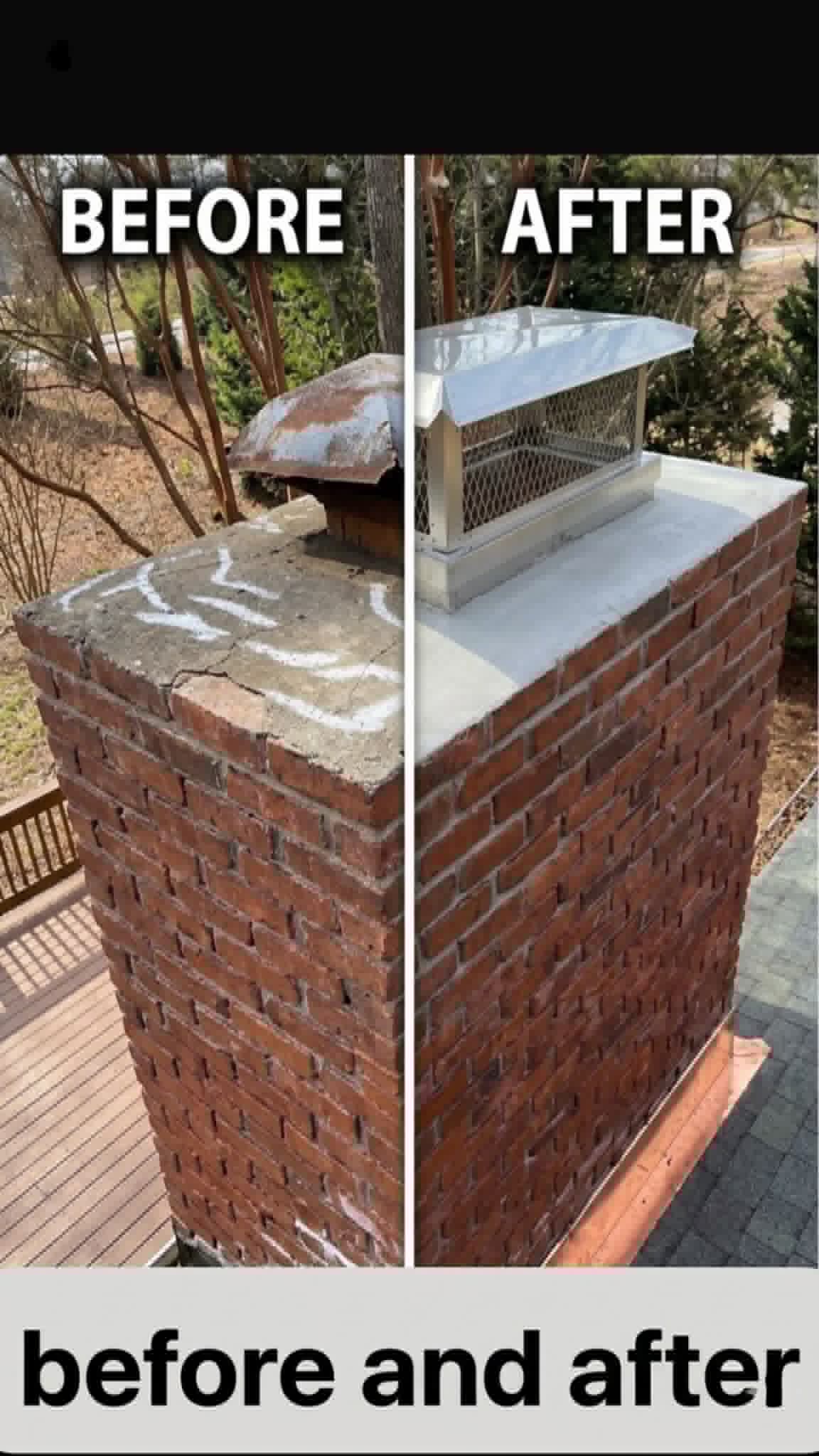 Chimney cleaning before after Minneapolis Minnesota